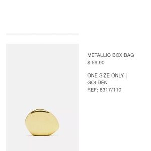 Metallic Gold Box Bag